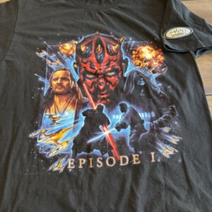 Vintage 1999 Star Wars Episode 1 Darth Maul Lee Sport Movie Promo T Shirt Size L